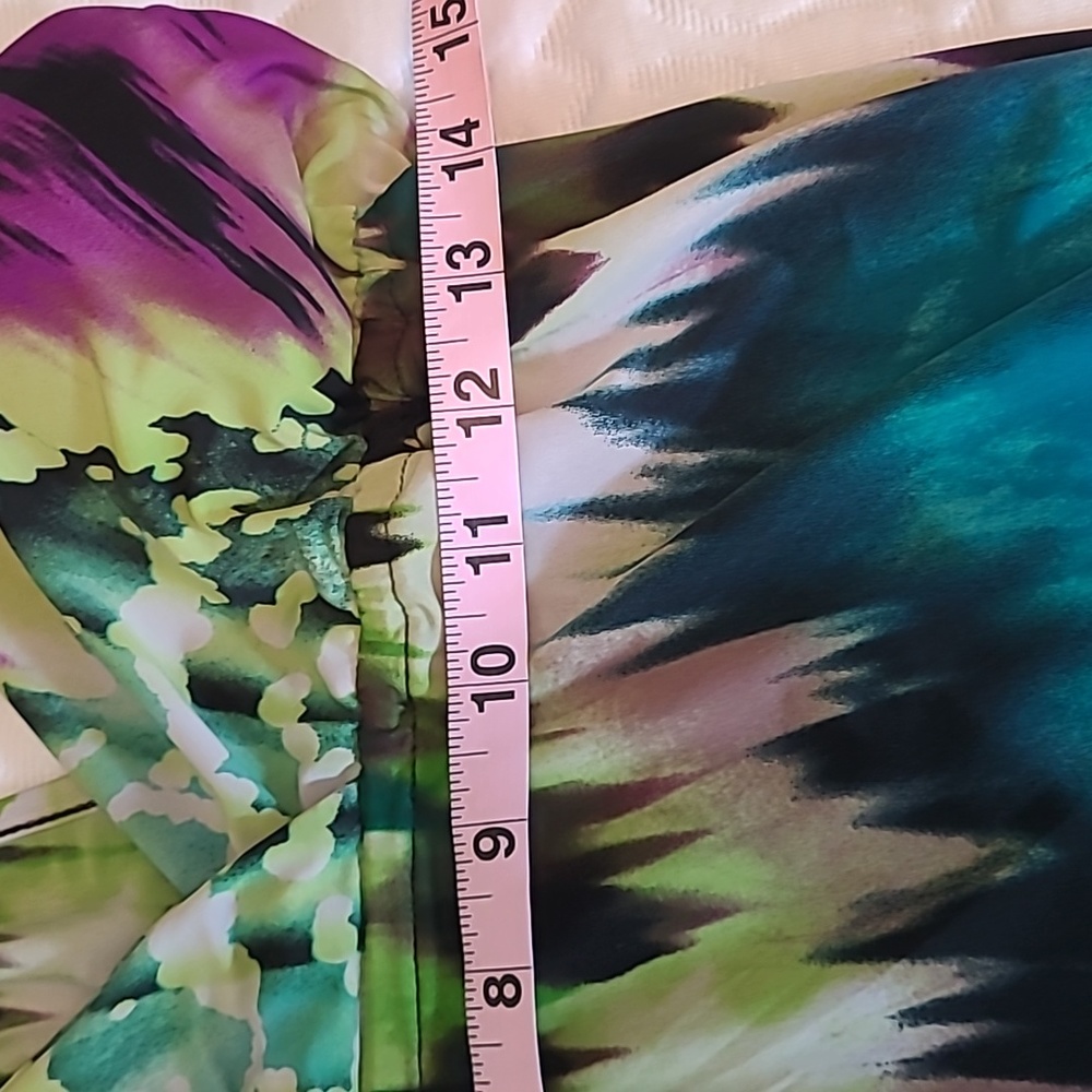 Rue 21 purple and green maxi dress. Razor back straps. Size medium. - Picture 9 of 10